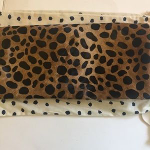 Clare V Leopard Foldover Clutch